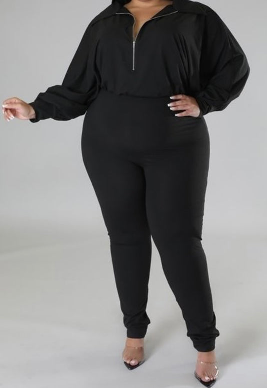 Kurvy Black Jumpsuit