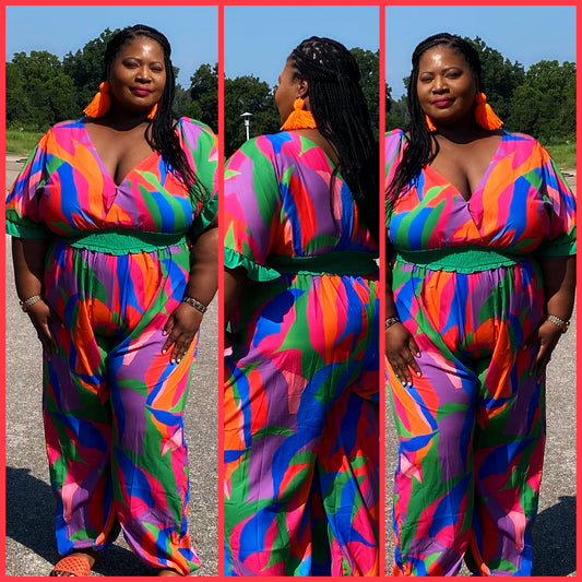 Kurvy MultiColor Jumpsuit